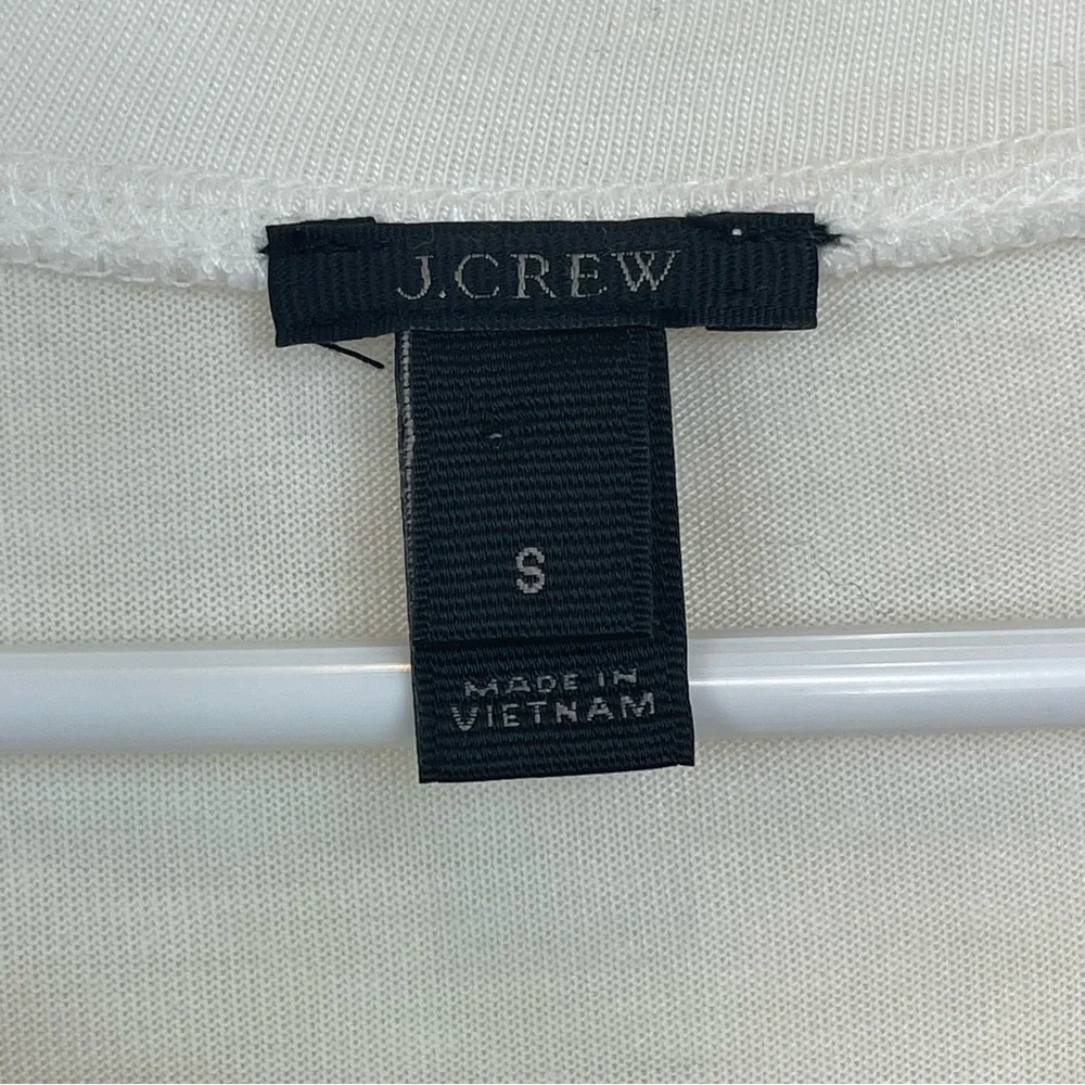 J Crew Side Ruched Peplum Top White T Shirt Dress